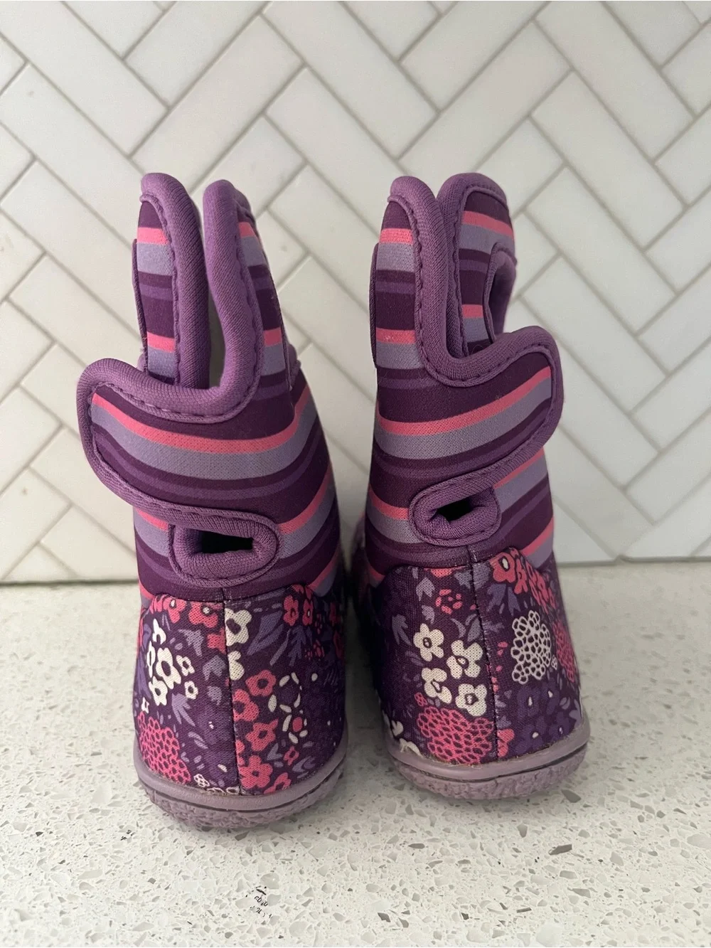 Bogs Baby NW Garden Rain Boots Purple Multi Size 8T